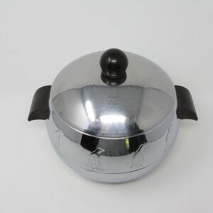 VTG 1940s West Bend Stainless Steel Penguin Ice Bucket/Hot server with handles